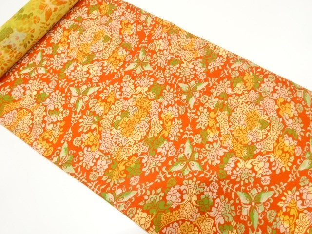 JAPANESE KIMONO / HANA-MON NI HANASARA KIMONO FOR SUMMER PATTERN WOVEN